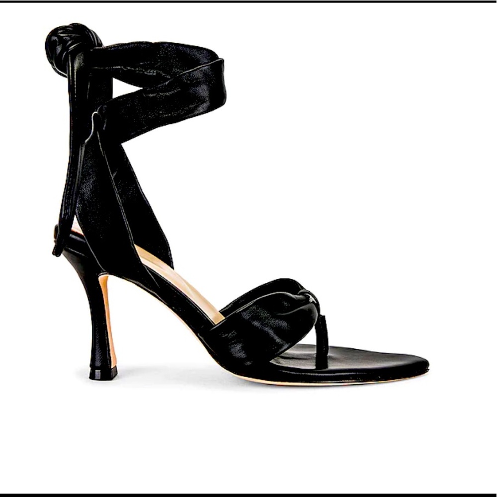 LPA size 8.5 black tie up heels from Revolve